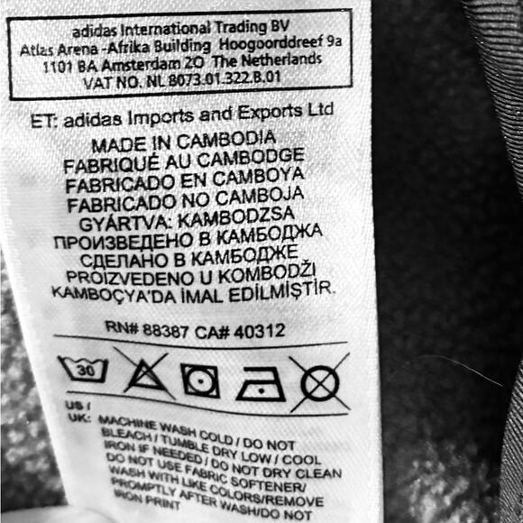 adidas Gray Hoodie with White Logo - Picture 5 of 12